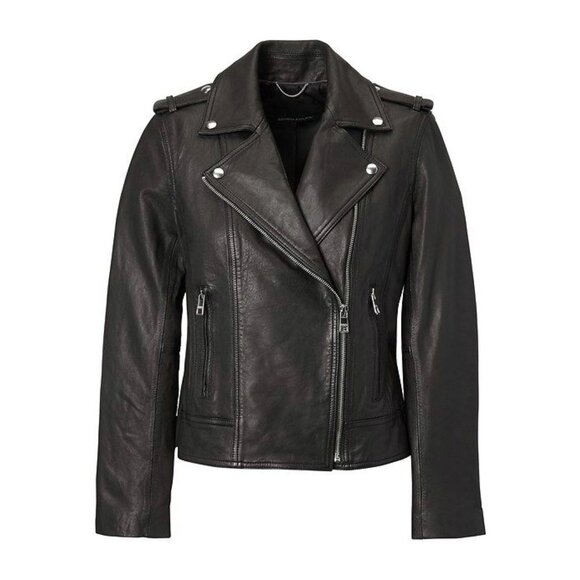 Banana Republic Classic Leather Moto Jacket NWOT - Picture 1 of 6